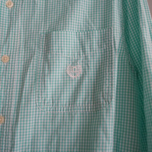 Chaps Mint Green Casual Button Down Long Sleeve Shirt Size Small w/front pocket - Picture 2 of 7